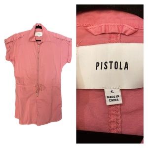 Pistola Denim Zip Front Romper SZ SM